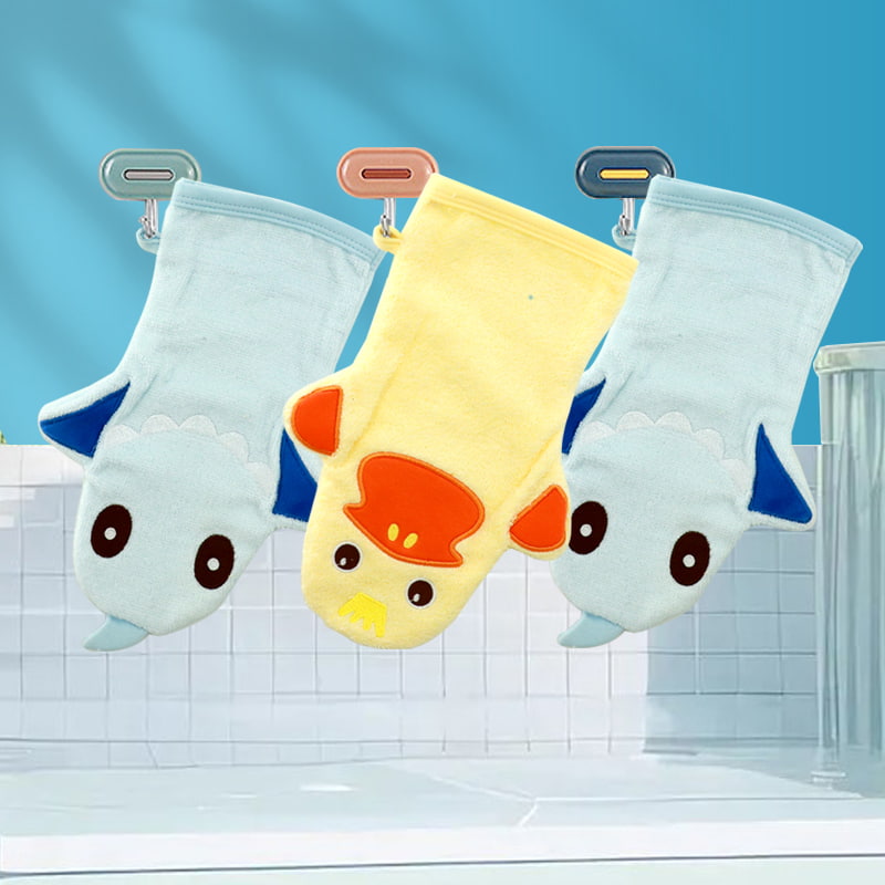 Ręcznik do rąk wiszący zagęszczony lalka chłonny szybkoschnący, nie rzucający mały ręcznik kwadratowy ręcznik dziecięcy Cartoon miękki